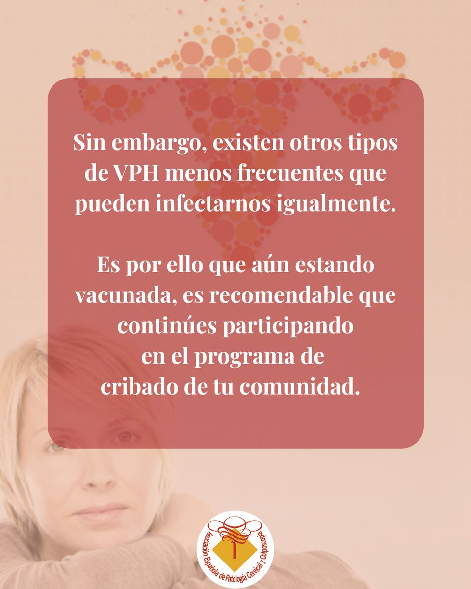 💭 ¿Puedo tener VPH aunque esté vacunada?

Una duda frecuente que resolvemos en el post.

#AEPCC #VPH #vacuna