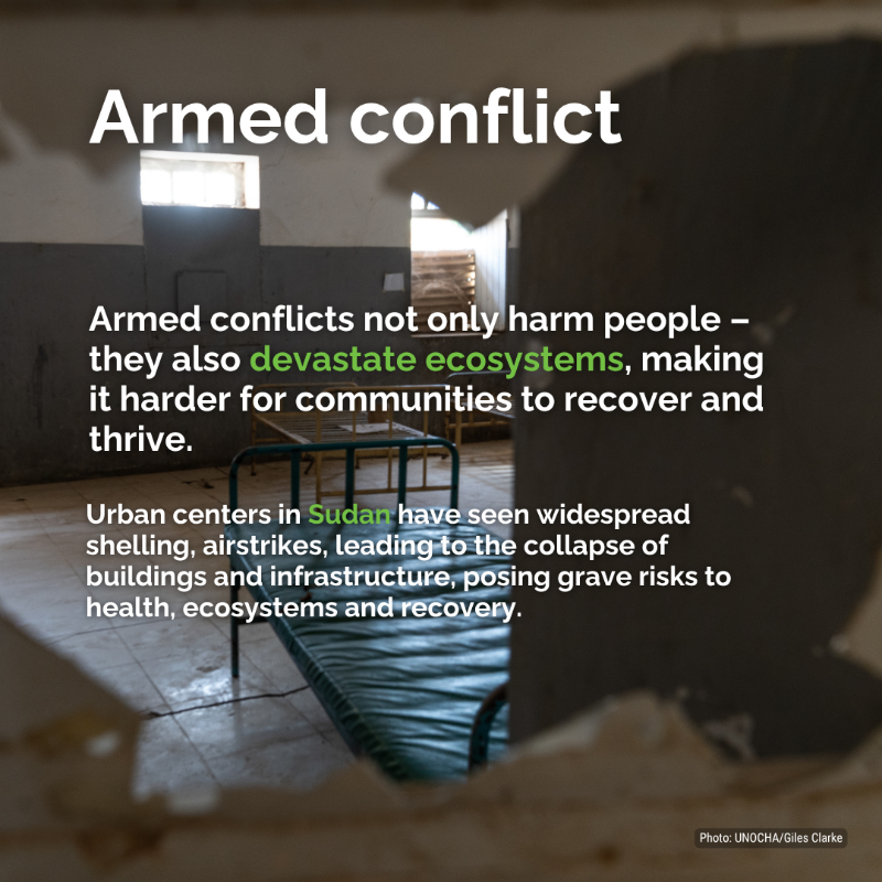 UNOCHA_ROSEA's tweet photo. ➖Drought and heat waves
➖Heavy rains and flooding

Many of today’s humanitarian crises are being influenced by environmental factors.

More people are being displaced, facing hunger or losing access to water due to environmental shocks.

More from @UNEP &amp; @EnvironmentOcha