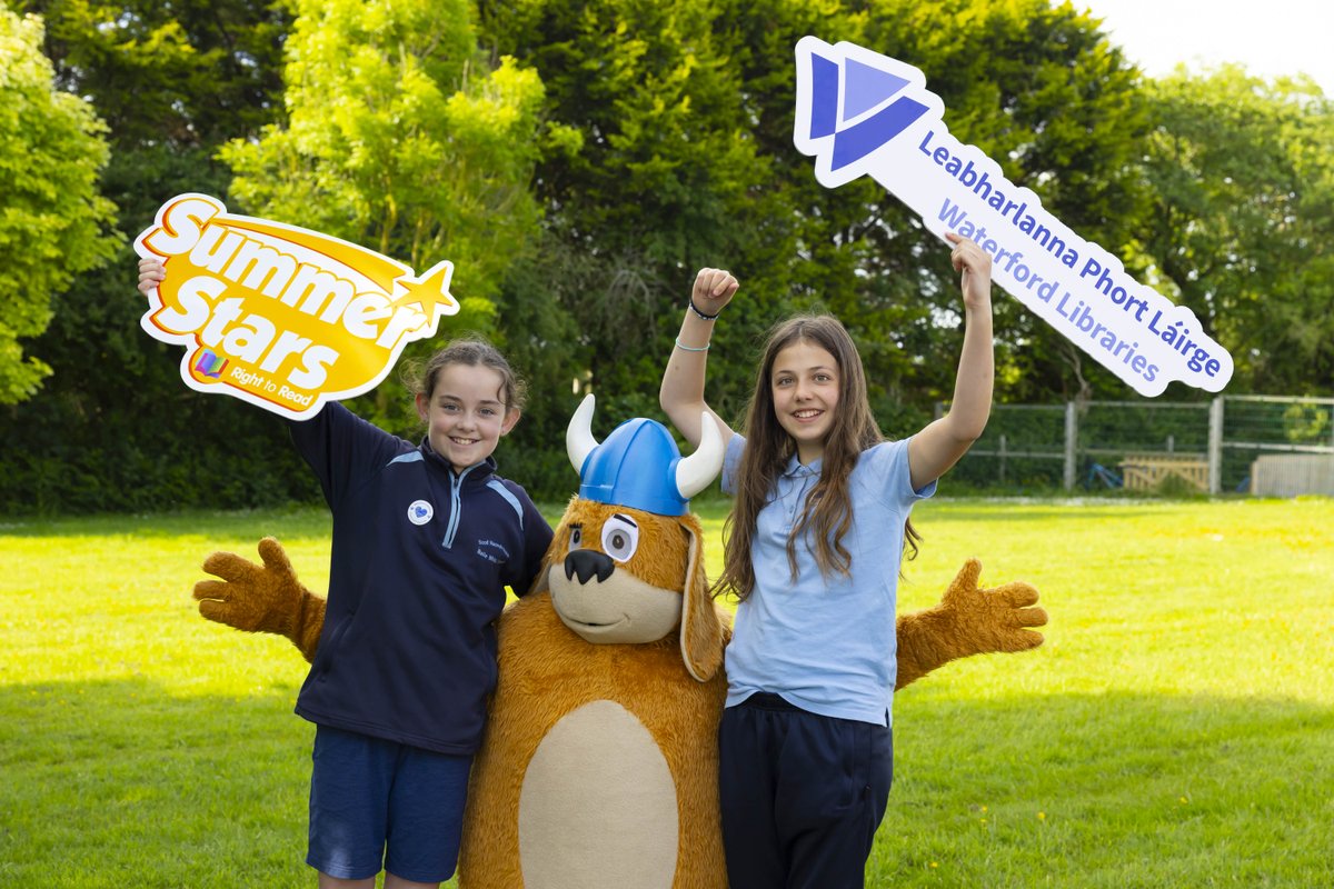 Summer Stars Reading Programme runs from now until August 31st in Waterford Libraries.  Pick up your child’s Reading Card, complete it before August 31st and drop back to your local library.  

Any child who completes the Summer Stars Reading Programme will receive a medal and