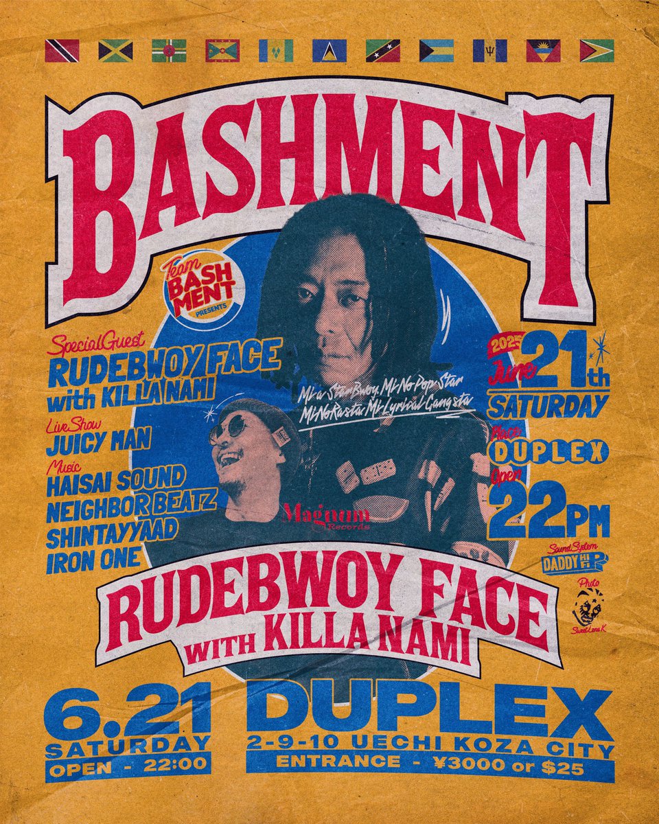 haisaisound's tweet photo. A-1 Class Deejay🪡🪡
　　　　@rudebwoyface 
                        With
                    Killanami
　　　　Duplexに降臨🎤🎤
　　　　　Night Call...

　　　💥💥Bashment💥💥
来週土曜日は沖縄市Duplexに大集合🔥🔥 https://t.co/qWojMebquL