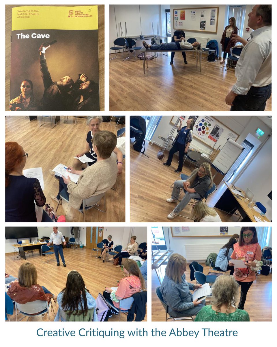 Oide_Creativity's tweet image. Fantastic two days @Creative Critiquing workshop developed with @AbbeyTheatre. Participants viewed The Cave by Kevin Barry, developed skills in critiquing live theatre using practical drama methodologies! #appraising #reaponding #practical #active