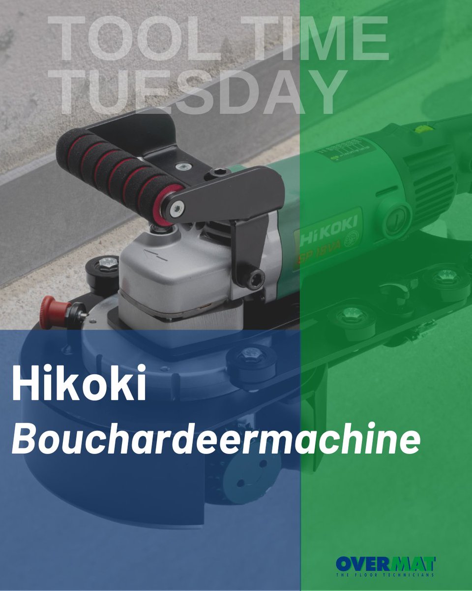 Overmat's tweet image. 🔧 #ToolTimeTuesday
Hikoki SP 18VA + XPoser 316 = 💥
Randbewerking, antislip &amp;amp; lijmresten? Geen probleem.
Edge finishing &amp;amp; glue removal? Easy.
#Overmat #TheFloorTechnicians #ConcreteWork #HikokiSP18VA #XPoser316
