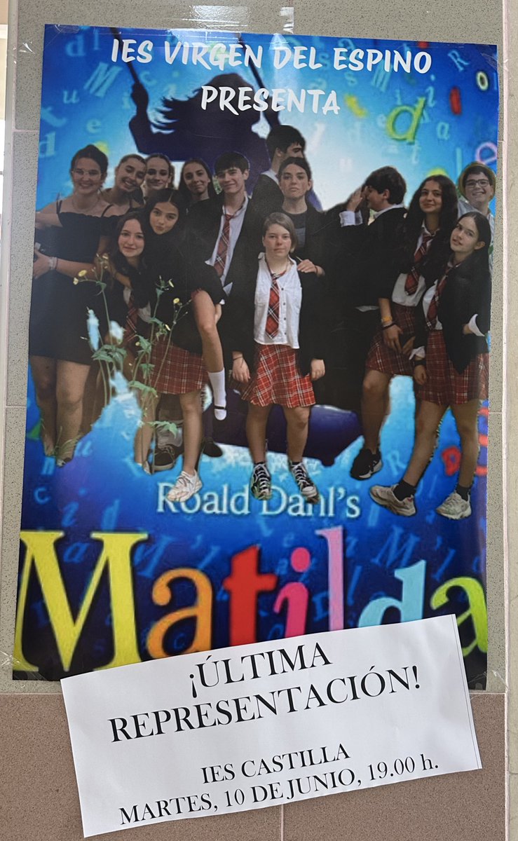 Está tarde
¡ gran representación de nuestro grupo de teatro!
A las siete de la tarde en el salón de actos del #IES CASTILLA