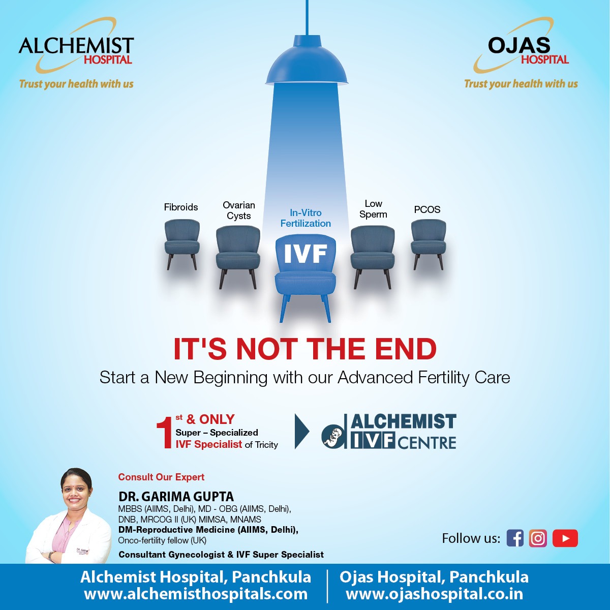 alchemisthealth's tweet photo. IT'S NOT THE END.
Start a new beginning with our advanced fertility care.
The 1st and ONLY super-specialized IVF Centre in Tricity.
#itsnottheend
#NewBeginnings
#HopeForParenthood
#FertilityCare
#ivfjourney
#ParenthoodDreams #ivfspecialist
#AdvancedFertilityCare
#IVFExpert https://t.co/Jn5uEfbTcF