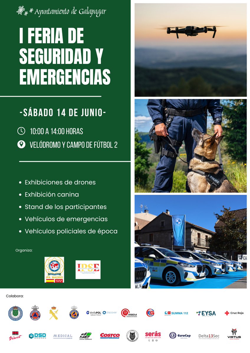VinfoPOL · Software Policial (@vinfopol) on Twitter photo 🚨 Este sábado estaremos en Galapagar en la I Feria de Seguridad y Emergencias, organizada por <a href="/AytoGalapagar/">Ayuntamiento de Galapagar</a>.
Tendremos stand informativo para mostrar cómo la tecnología puede ayudar a la policía y emergencias.
#VinfoPOL #Galapagar #Emergencias
galapagar.es/i-feria-de-seg… 🚨 Este sábado estaremos en Galapagar en la I Feria de Seguridad y Emergencias, organizada por <a href="/AytoGalapagar/">Ayuntamiento de Galapagar</a>.
Tendremos stand informativo para mostrar cómo la tecnología puede ayudar a la policía y emergencias.
#VinfoPOL #Galapagar #Emergencias
galapagar.es/i-feria-de-seg…