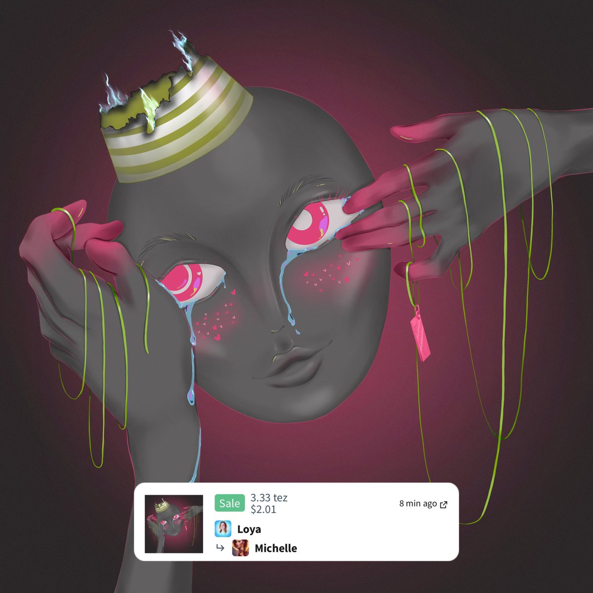 Secondary sold🥳

Support for art is always almost to tears unexpected and pleasant🥹Thank you <a href="/Lenny1291017/">Michelle</a> for taking this art at secondary sales <a href="/LoyaArts/">𝑳𝒐𝒚𝒂🩵NFT</a>

Now I will remind you with great pleasure how important it is to take care of yourself, that’s what my art is about🌸