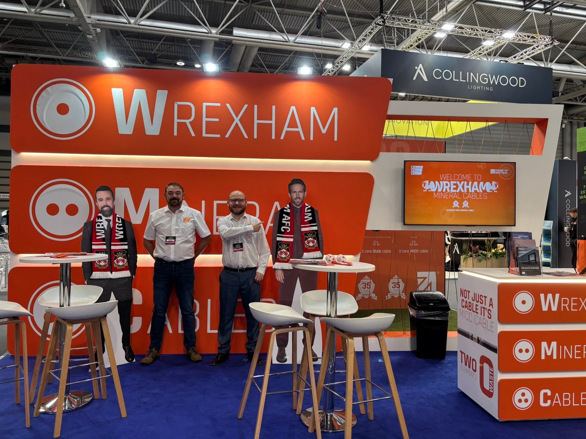 #CEFLive25 is now over, and what an electric couple of days it was!

Thank you to everyone who made the CEFLive25 event special for the Wrexham team!

#WMC #WrexhamMineralCables #MICC #MineralInsulatedCopperClad #Exhibition
