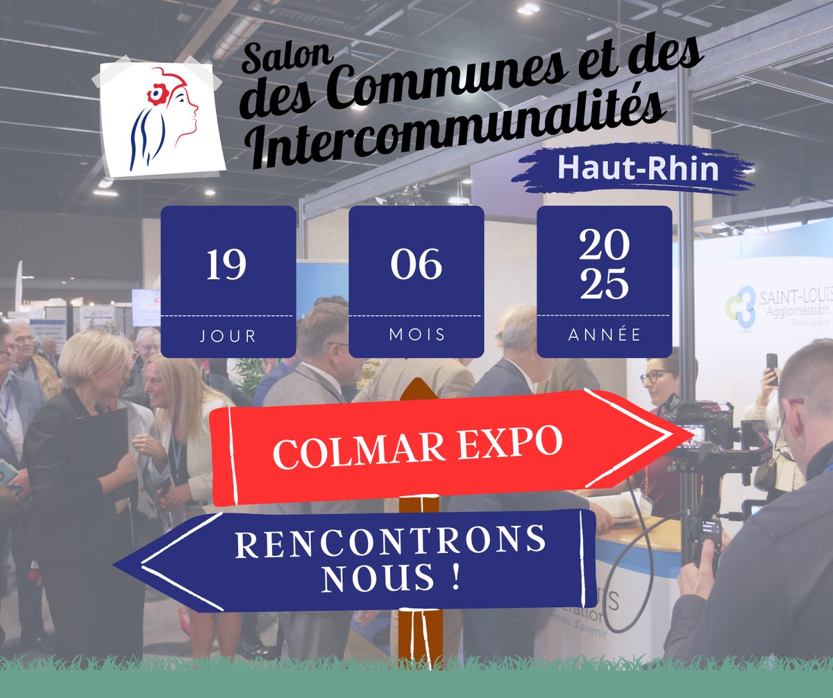 Vous êtes maire, adjoint, conseiller municipal, président d’intercommunalité ou élu local ? 
Rendez-vous au Salon des Communes et des Intercommunalités !
📢 Nos Conseillers vous donnent rendez-vous au Stand #Amaelles
📅 Jeudi 19 juin 2025
📍au Parc des Expositions de #Colmar