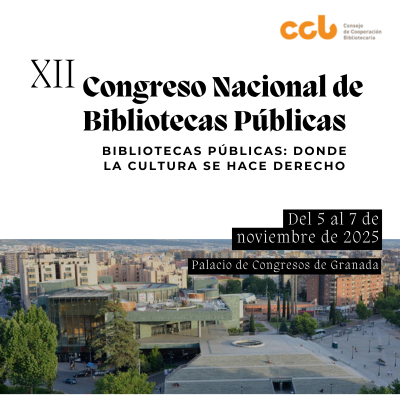 🆕 Este año se celebra el XII Congreso Nacional de #BibliotecasPúblicas , con el lema "Bibliotecas públicas: donde la cultura se hace derecho". 

📅 Días 5, 6 y 7 de noviembre. 
📍 En Granada. 

Te contamos todo en 👇
 ccbiblio.es/xii-congreso-n…