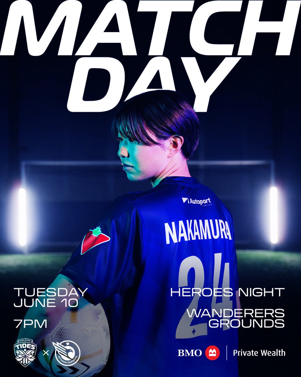 Halifax Tides FC (@hfxtidesfc) on Twitter photo It’s match day 🌊
🆚 <a href="/ottrapidfc/">Ottawa Rapid FC</a>
🕑 7pm AT
📍The Wanderers Grounds
📺 TSN, ESPN+, NSL.ca
Get your tickets now: ticketmaster.ca/halifax-tides-… It’s match day 🌊
🆚 <a href="/ottrapidfc/">Ottawa Rapid FC</a>
🕑 7pm AT
📍The Wanderers Grounds
📺 TSN, ESPN+, NSL.ca
Get your tickets now: ticketmaster.ca/halifax-tides-…