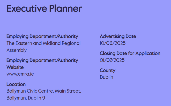 EMRAssembly's tweet photo. We are currently hiring for an Executive planner role, more details on our website https://t.co/GRw4CLXokE Closing date 1st July #plannerjobs #jobfairy #publicjobs #careersthatmatter #IPI https://t.co/ROeujjnUqH