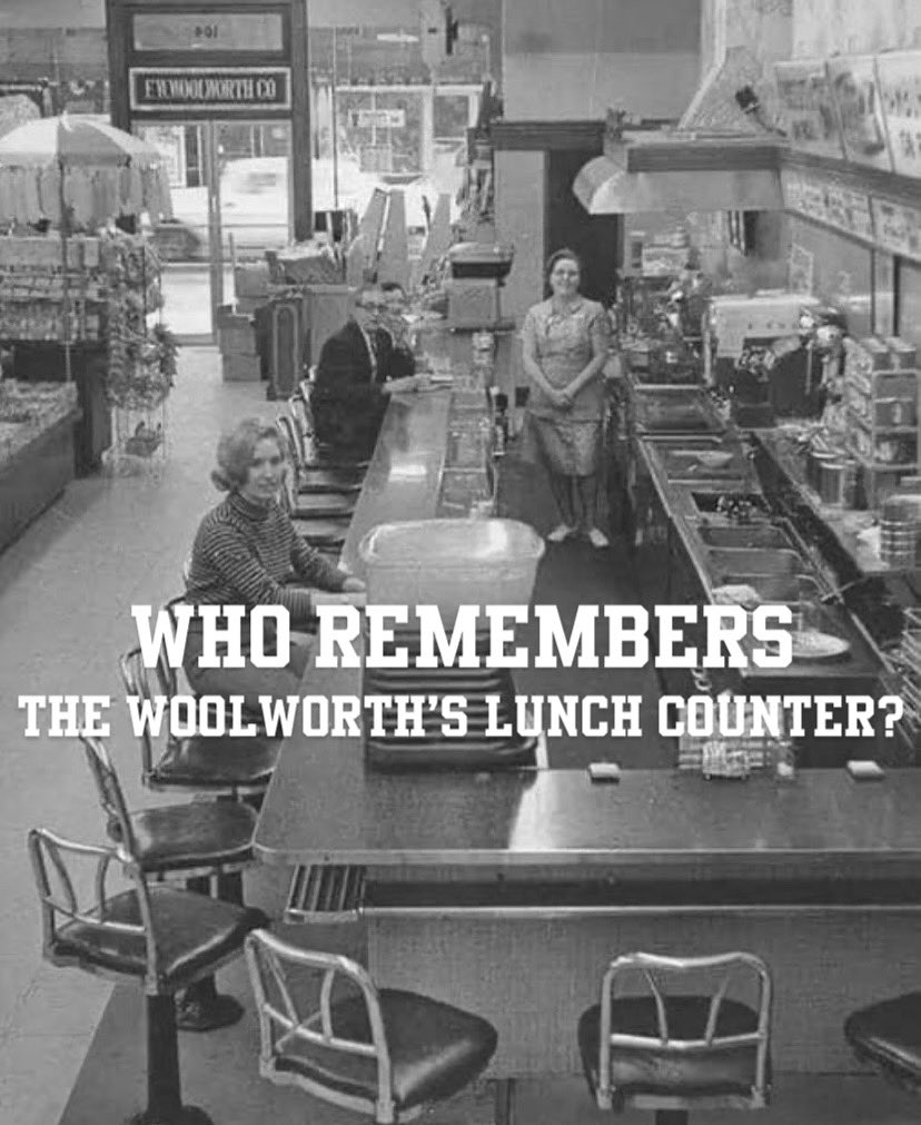 80sThen80sNow's tweet photo. You Just Spent an Entire Afternoon Browsing Through Clothes, Furniture andToys, Perhaps You Even Picked Up a Bird or Hamster. Now it’s Time to Park Your Rear End at the Lunch Counter and Get a Grilled Cheese.
#woolworths #woolworth #lunchcounter #lunchtime #diner
PhotoCredit: Brooklyn Memories