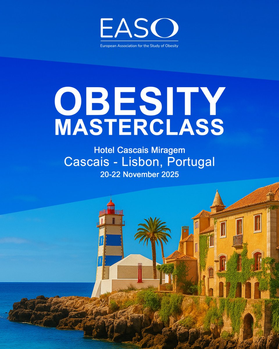 Applications are now open:

<a href="/EASOobesity/">EASO</a> Masterclass ➡️ 20-22 November 2025, Cascais, Portugal 🇵🇹

✔️ An Interdisciplinary Approach to Obesity Prevention and Management

Only 50 places are available. Application submission closes 5th Sept.

easo.org/education/easo…