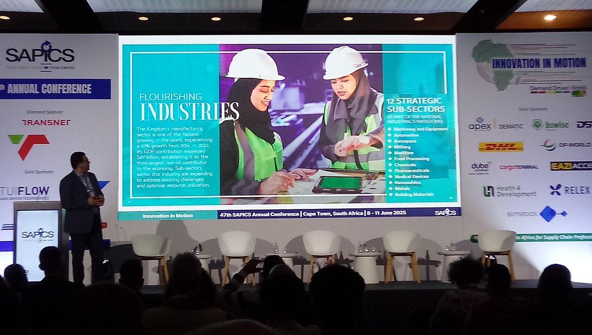 shabierja's tweet image. Saudi Arabia 2030: Shaping the Future of Supply Chains. Samer Almadhoun, Managing Partner, Muhakat Institute - Amman, Jordan. @SAPICS01 #SAPICS2025 #InnovationInMotion #SupplyChainAfrica #CapeTownConference