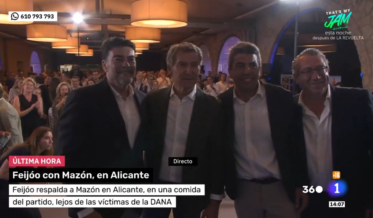 Lo que se está viviendo ahora mismo en Alicante no tiene nombre. Feijóo se tropieza, una vez más, blanqueando a Mazón y se hace cómplice de las víctimas mortales durante la Dana en la Comunitat Valenciana!

¡Ayuso frotandose las manos!

#Mañaneros10J