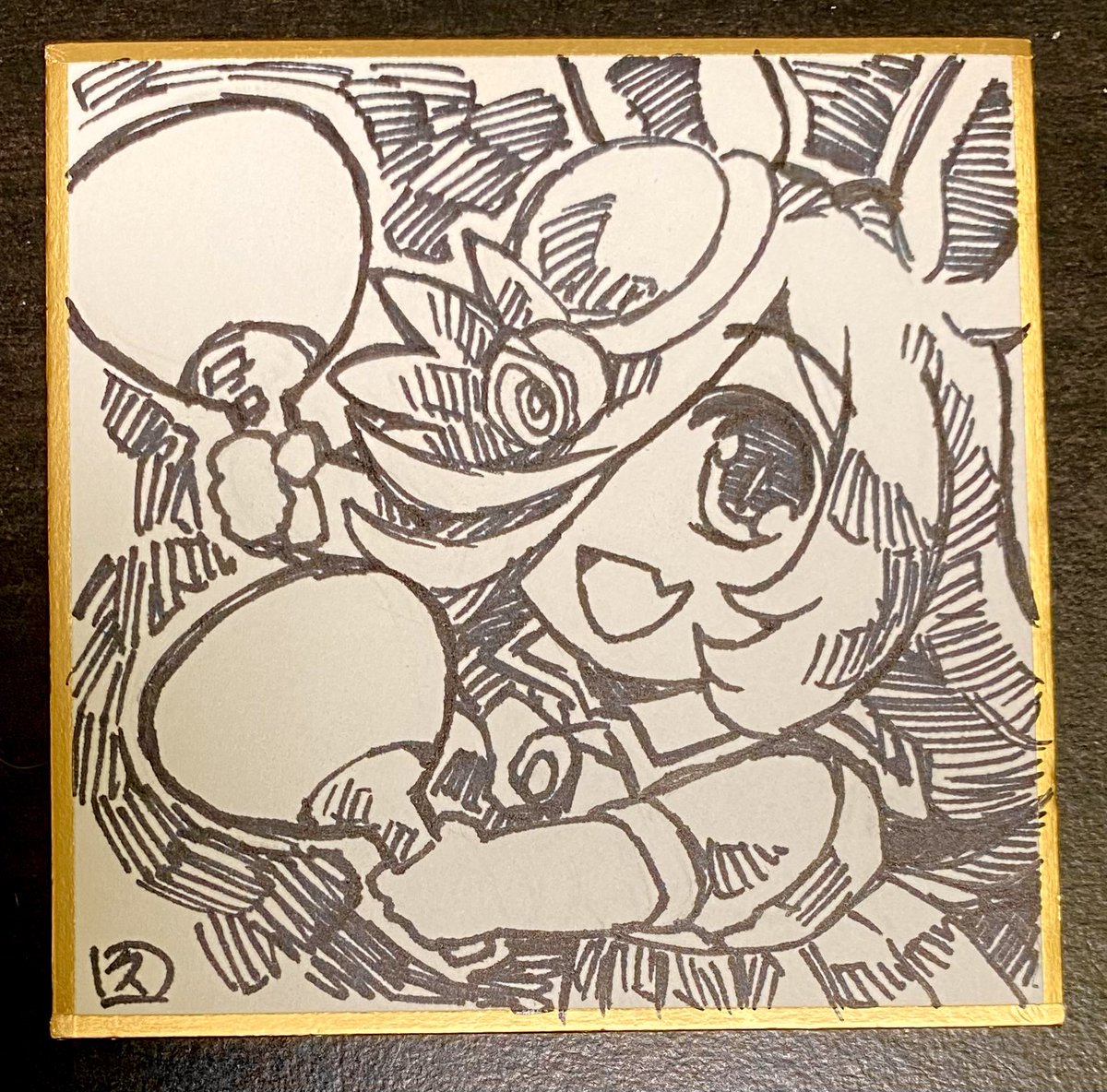 色紙練習 7.6×7.6cm 