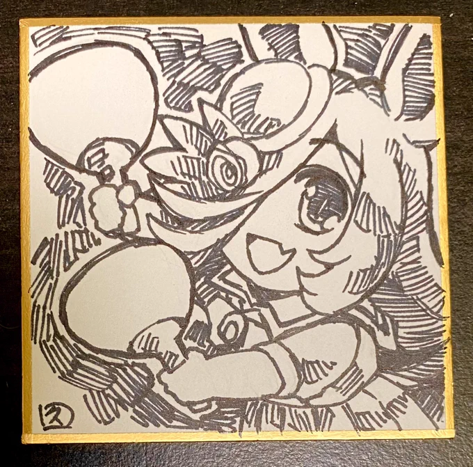 色紙練習 7.6×7.6cm 