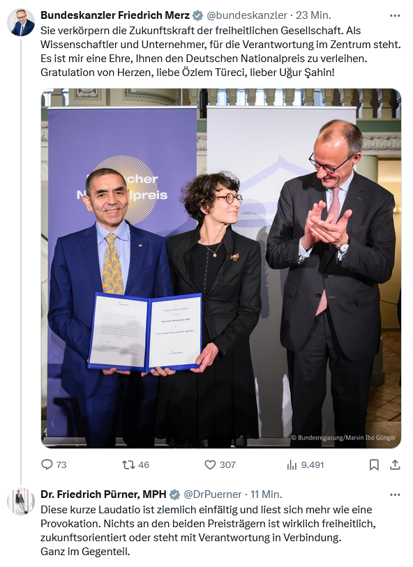 SandraKMeier's tweet image. Es gibt selten ein Foto, das alles erklärt. Hier ist eines.
#Merz #PharmaTech #Nationalpreis #Halsschmerzen