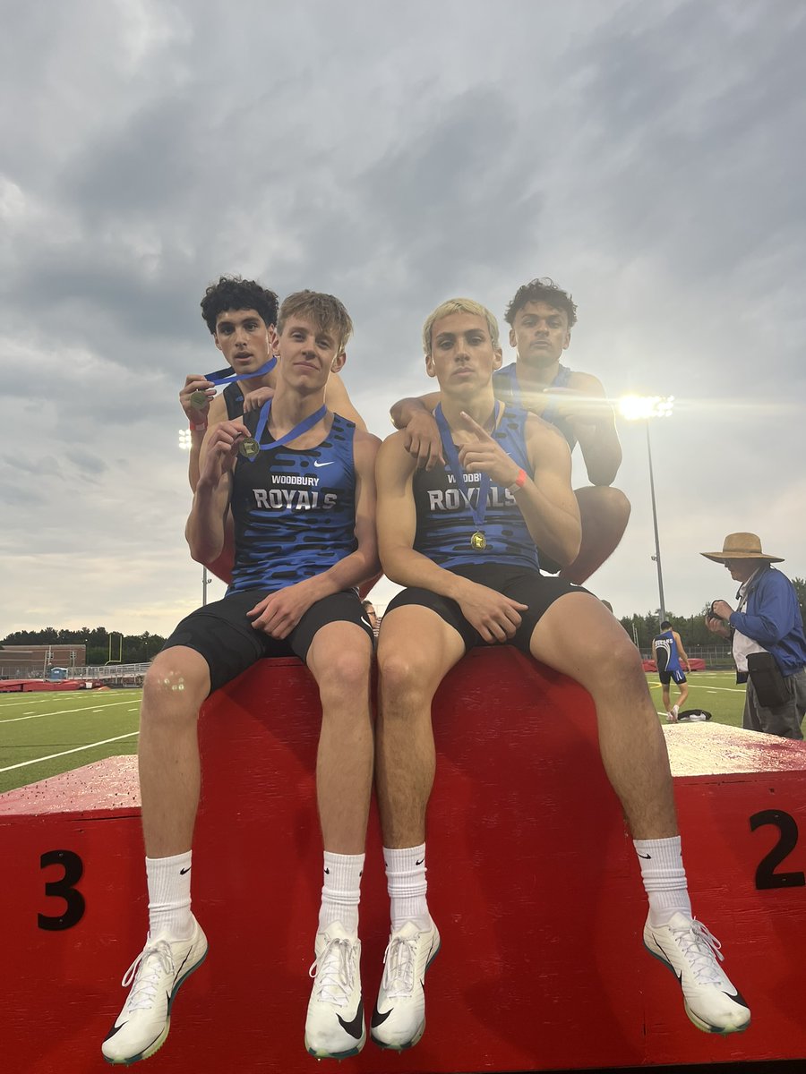 Section 4AAA Champions - Royals 4x400 Team races in the prelims today at State.  John Schmitz, Isaiah McKnight, Brennan Schmitz and Santana Petersen.  Feel the Burn!