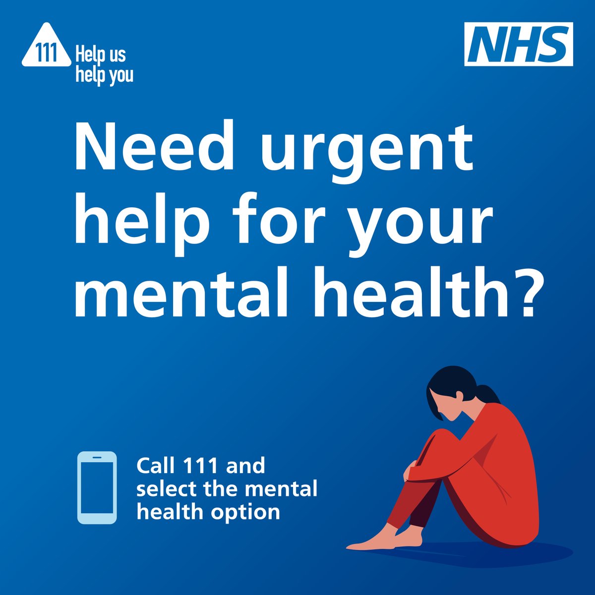 Need urgent support for your mental health? Call 111 and select the mental health option to talk to a mental health professional.

Find more information: ow.ly/sLVE50W6Nni