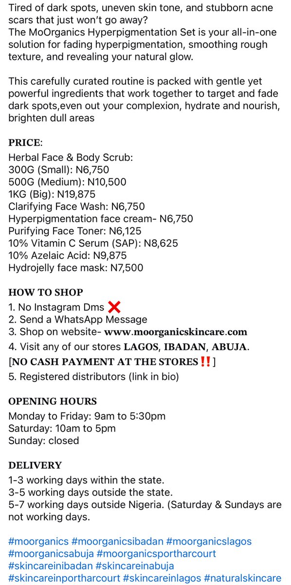 mos_beautyhub's tweet image. Tired of dark spots, uneven skin tone, and stubborn acne scars that just won’t go away? The MoOrganics Hyperpigmentation Set is your all-in-one solution for fading hyperpigmentation, smoothing rough texture, and revealing your natural glow. #hyperpigmentation  #darkspots