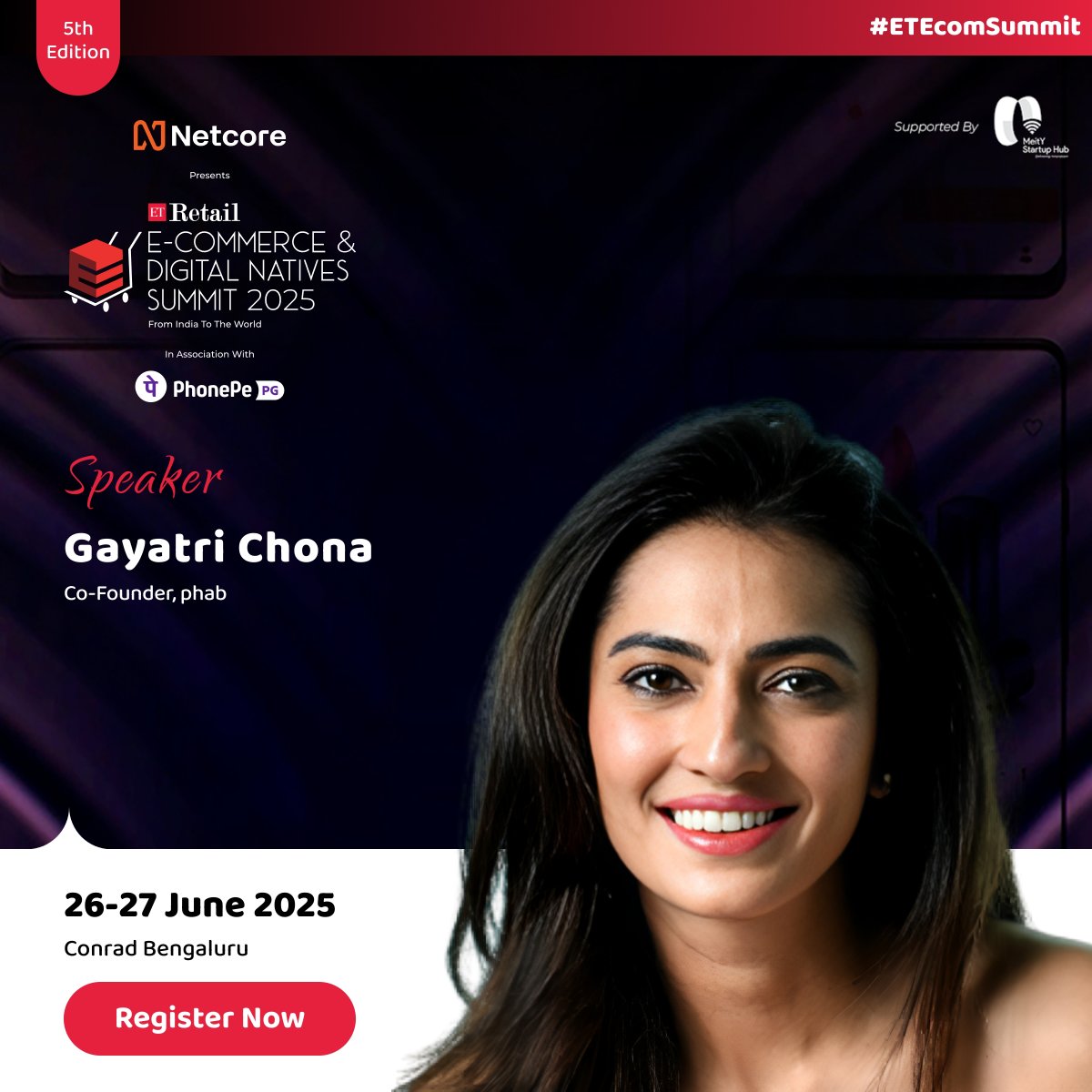 Gayatri Chona, Co-Founder, phab joins the stage at #ETEcomSummit2025 to share hard-earned insights from the frontline of digital retail.

📣 Be part of the conversations shaping tomorrow’s commerce landscape.

Register Now: retail.economictimes.indiatimes.com/ecommerce-summ…

#ETRetail #ETEcomSummit