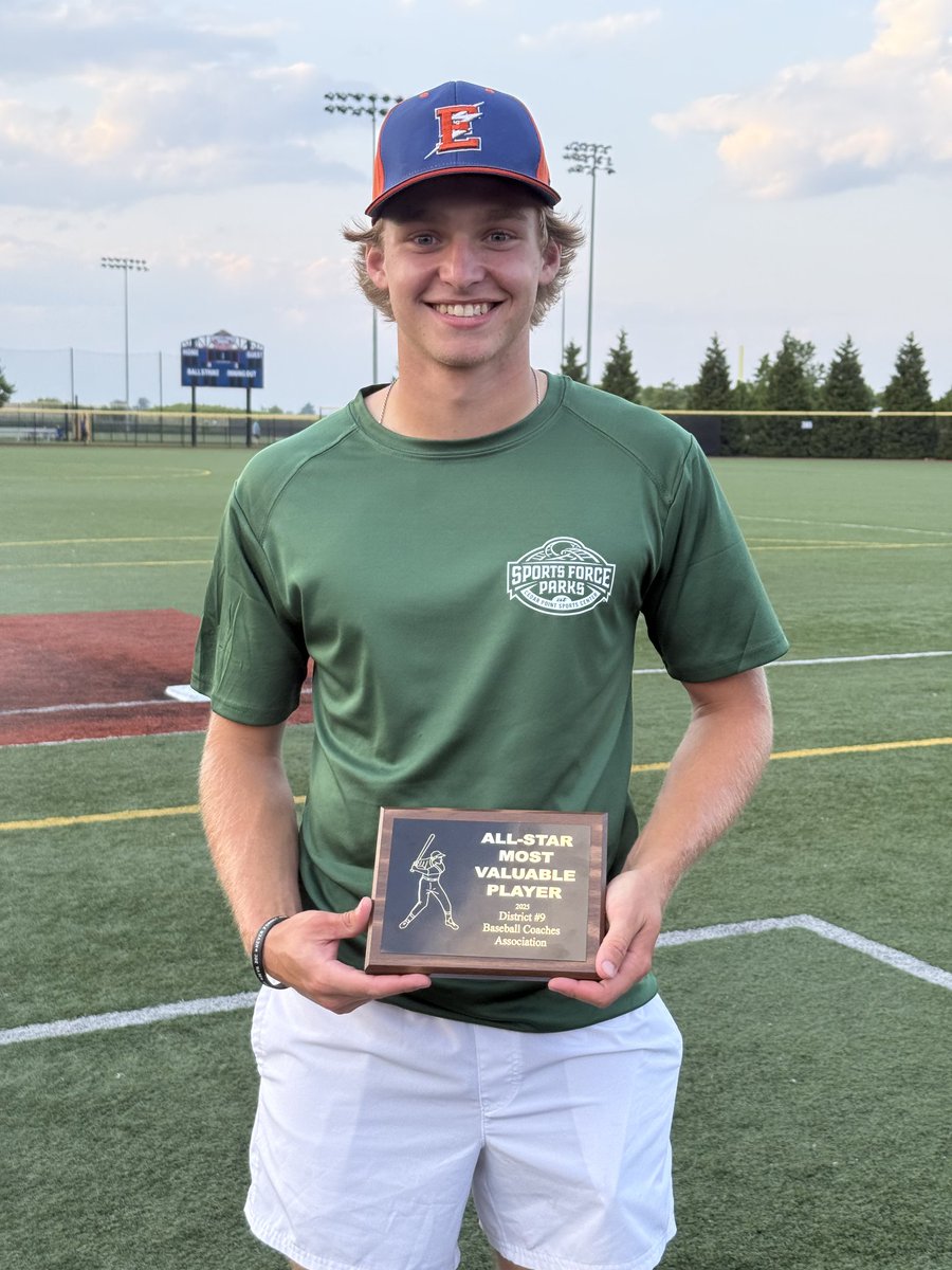 Congratulations to Abe Hermes and Davin Wendt for playing in the district 9 senior All-Star game last night.  Davin was named team MVP for his 3 hit night, including 2 triples!
