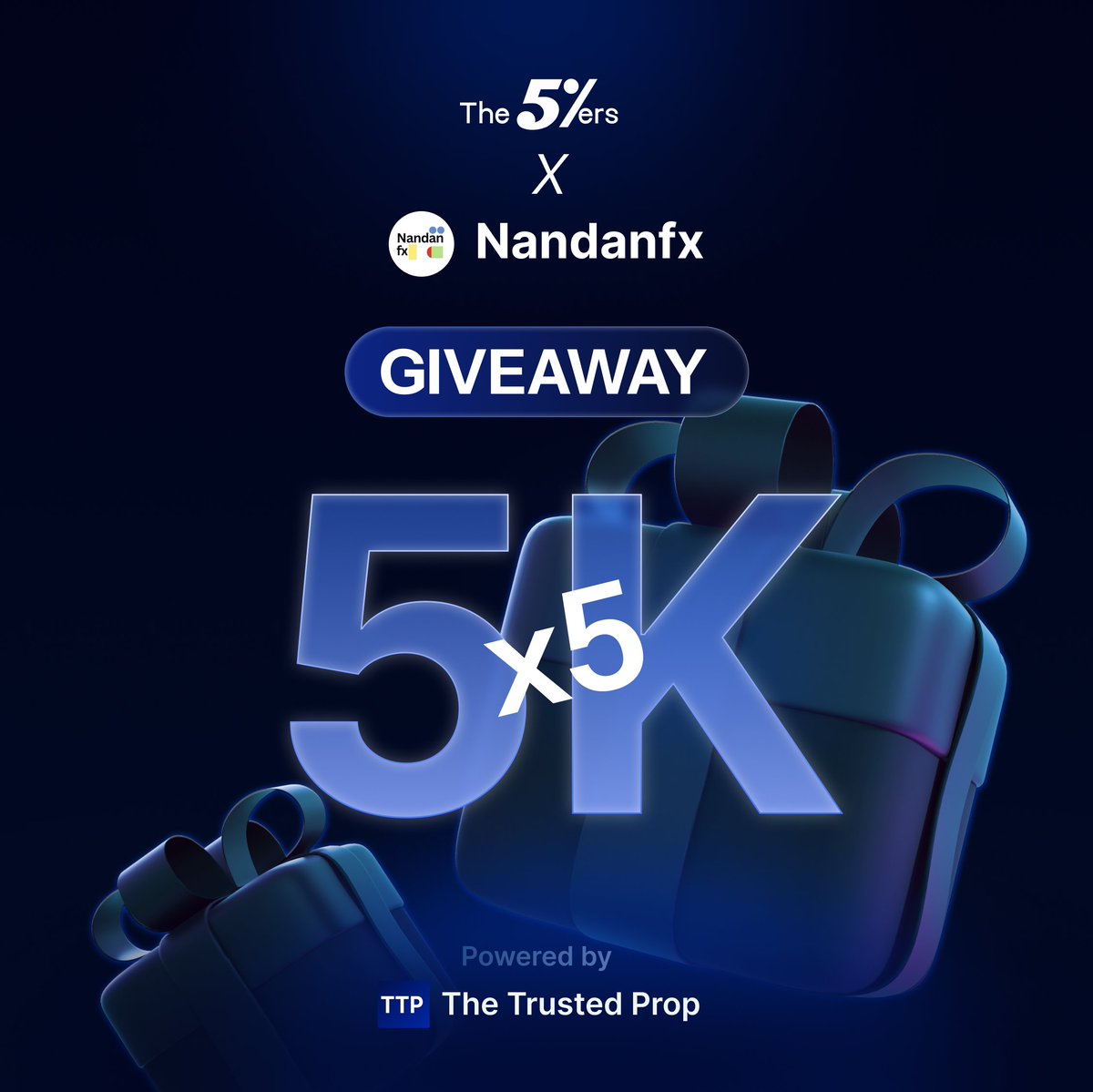 NandanFx x TTP x 5%ers Giveaway 🚀
Buy Any Account from partner's link and you're eligible 

Buy Link- the5ers.com/?afmc=shl

Must Follow - <a href="/TheTrustedProp/">TheTrustedProp</a> <a href="/the5erstrading/">The5ers</a> <a href="/Abhinandanfx/">Nandan Fx</a>

Discord - discord.gg/fBaqgxX2vV
Winners Selection on Discord Only!
