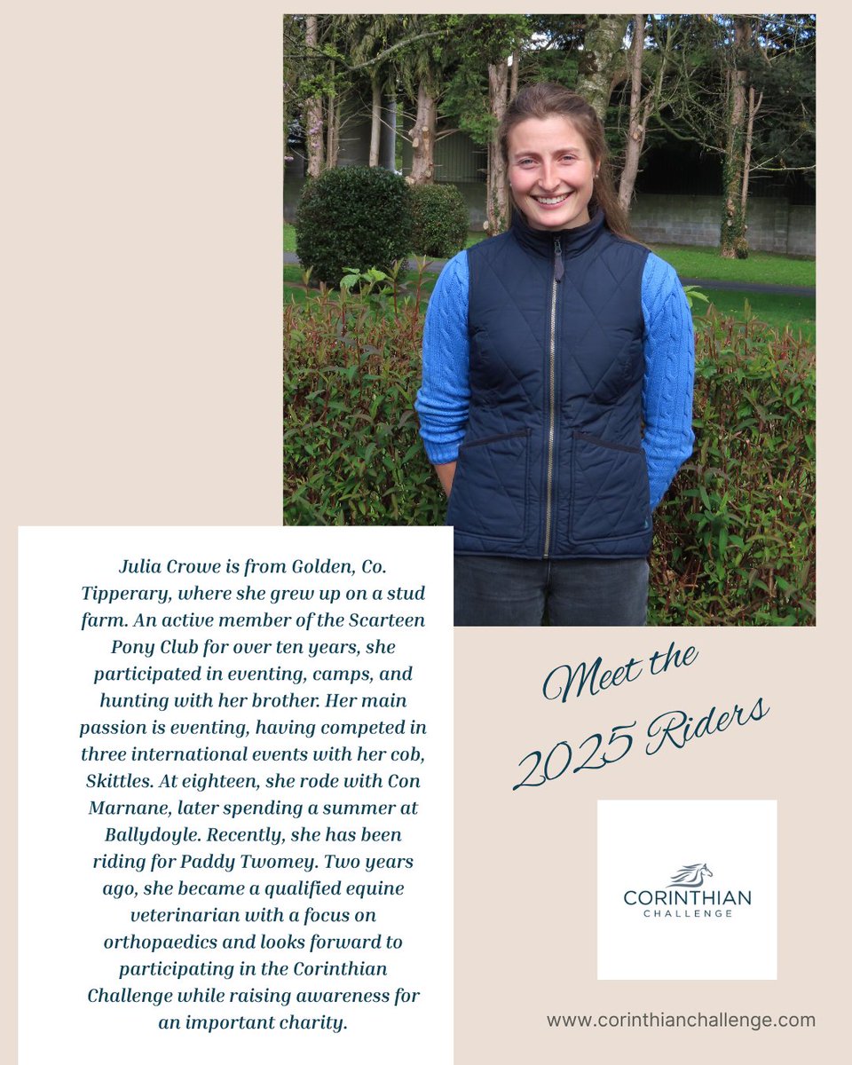 IRISH INJURED JOCKEYS (@injuredjockeys) on Twitter photo Today's Corinthian Challenge featured rider is Julia Crowe from Golden Co. Tipperary.'' I am very much looking forward to taking part in the race and would like to thank my main sponsors <a href="/paddytwomey/">Paddy</a> and sir Rowlands'' You can donate to Julia here - irishinjuredjockeys.enthuse.com/pf/julia-crowe Today's Corinthian Challenge featured rider is Julia Crowe from Golden Co. Tipperary.'' I am very much looking forward to taking part in the race and would like to thank my main sponsors <a href="/paddytwomey/">Paddy</a> and sir Rowlands'' You can donate to Julia here - irishinjuredjockeys.enthuse.com/pf/julia-crowe