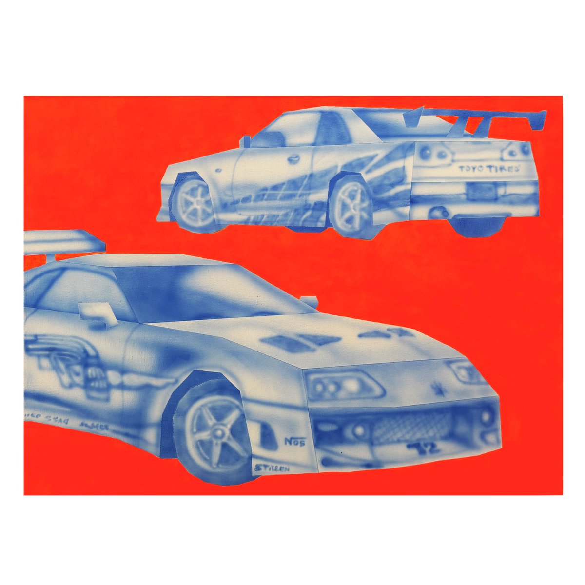 jackylacisaille's tweet photo. Airbrush on canvas 🏁 https://t.co/a2Hl6s2kUD