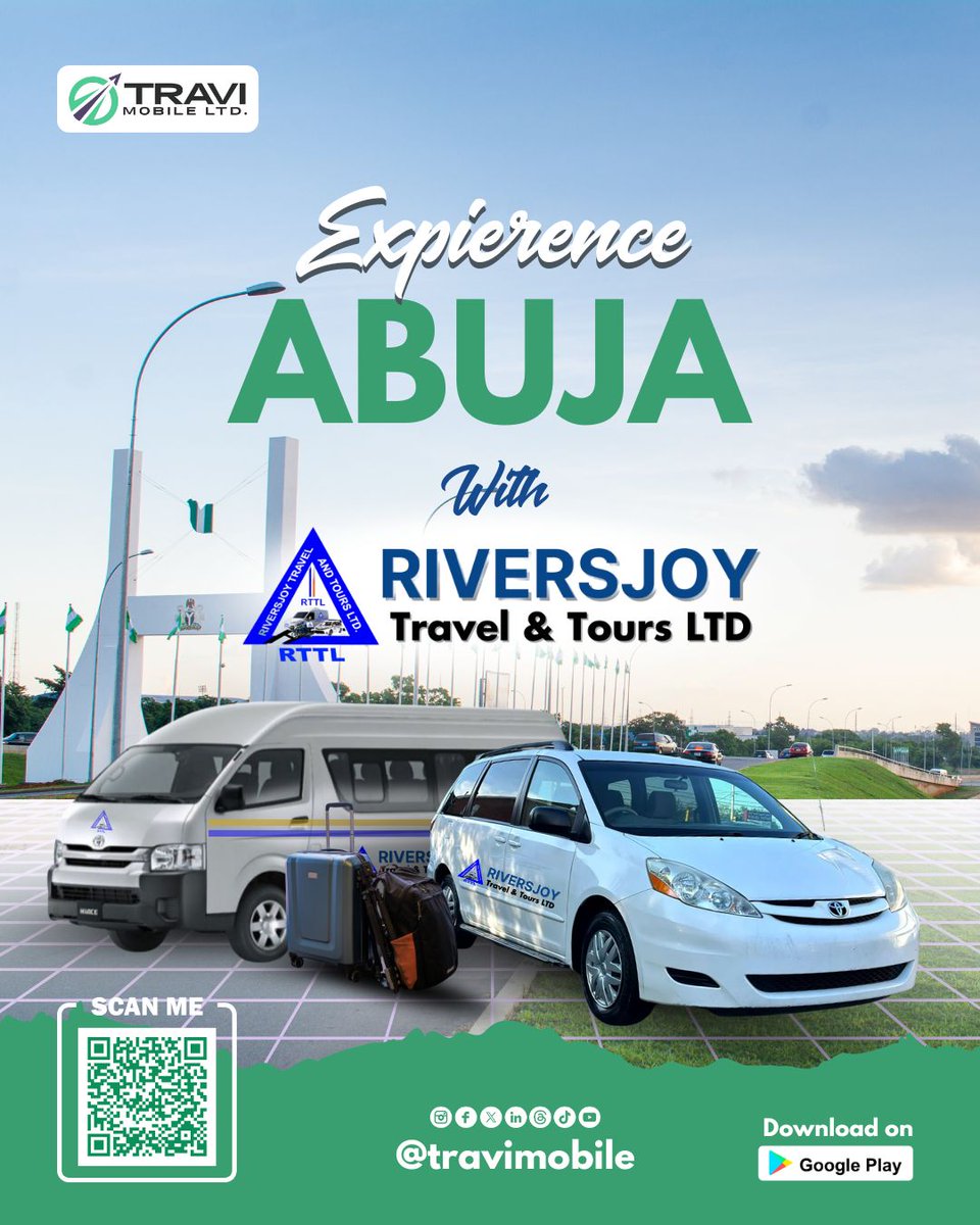 Why queue when you can book on the go? 

Your comfortable journey to Abuja is at your fingertips! Download Travi Mobile on the Google Play Store, sign up, choose your ride from Riversjoy Travel &amp; Tours, and secure your seat in minutes. 📱✅💨

#BookNow #TravelSmart #AbujaBound