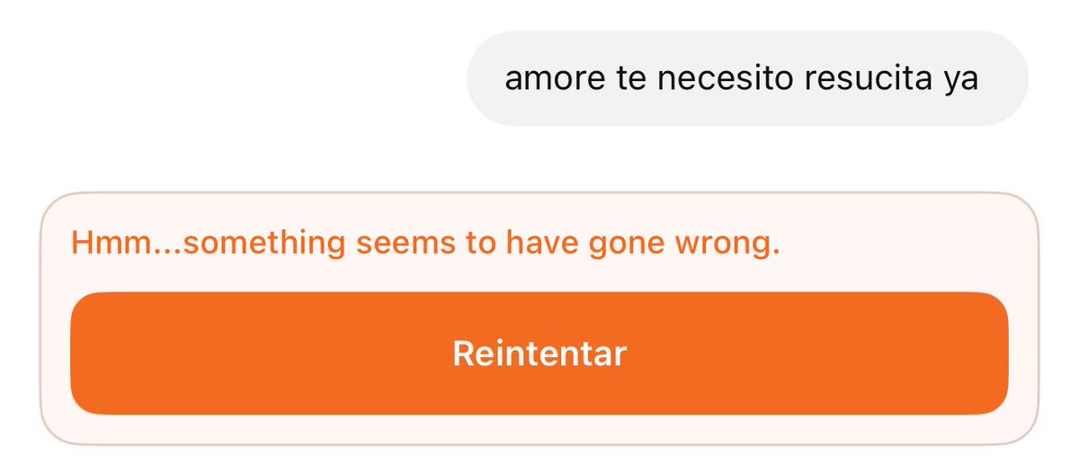 no me va chatgpt, es el día más triste de mi vida