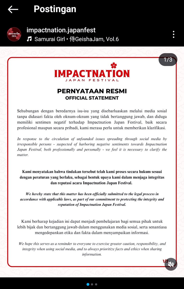 DakkoChan48's tweet photo. Wii...nah loh ada apa ini?
Selepas ennichisai, event jejepangan makin byk drama
Tapi sekali2 boleh la beri sedikit "TAMPARAN"
Boleh berpendapat, tapi masih ada hukum di negara ini
Tidak semua bisa selesai dengan "Minta Maaf"
#impactnation #ijf https://t.co/Rg2LhXRJK8