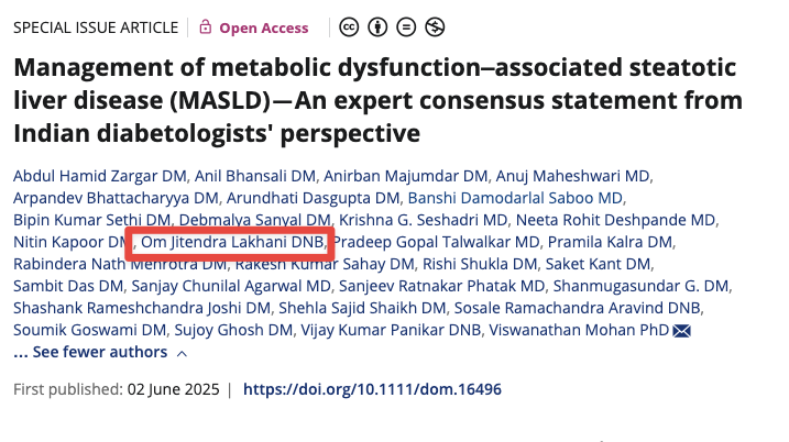 Dr. Om Lakhani, MD, DNB (ENDO) tweet media