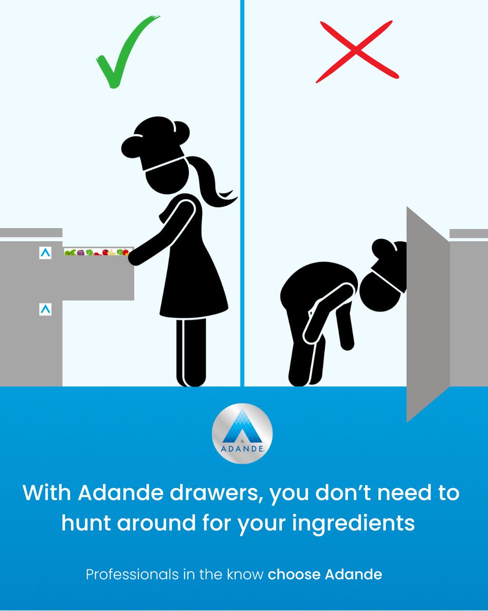 Adande Refrigeration (@chefsloveadande) on Twitter photo With Adande drawers, everything's at eye level - a bird's eye view of all your produce. Spot it, grab it, done. 🥬 
Save time in the kitchen. Save your culinary team's backs.
Discover our drawers on our website: adande.co.uk/shop/
#chef #hospitality #refrigeration With Adande drawers, everything's at eye level - a bird's eye view of all your produce. Spot it, grab it, done. 🥬 
Save time in the kitchen. Save your culinary team's backs.
Discover our drawers on our website: adande.co.uk/shop/
#chef #hospitality #refrigeration