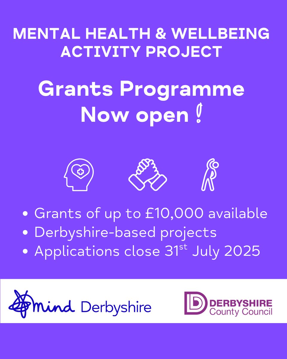 Applications are open for the final phase of the Mental Health and Wellbeing Activity Project. Funding is available to deliver a range of physical activity and wellbeing-based sessions with the aim of improving mental wellbeing. Visit tinyurl.com/mw8b7cvf