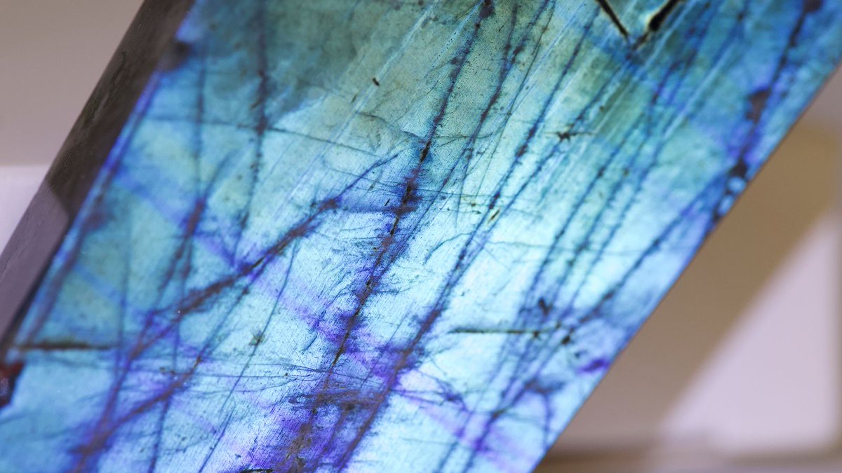 Labradorite displays an optical effect known as labradorescence 💡 

The lamellar twinning and alternating layers of calcium-rich (anorthite) and calcium-poor (albite) plagioclase create the characteristic shift of hues.

Study with us: gemintro.gem-a.com

📸 G. Kleinberg