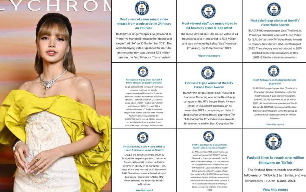 ไม่ใช่ทุกคนที่ลง GWR ถึง 9 ครั้ง ส่งผลให้กลายเป็นศิลปิน k-pop ที่มีสถิติมากสุดใน history และยังเป็นคนไทยคนแรกที่ทำได้