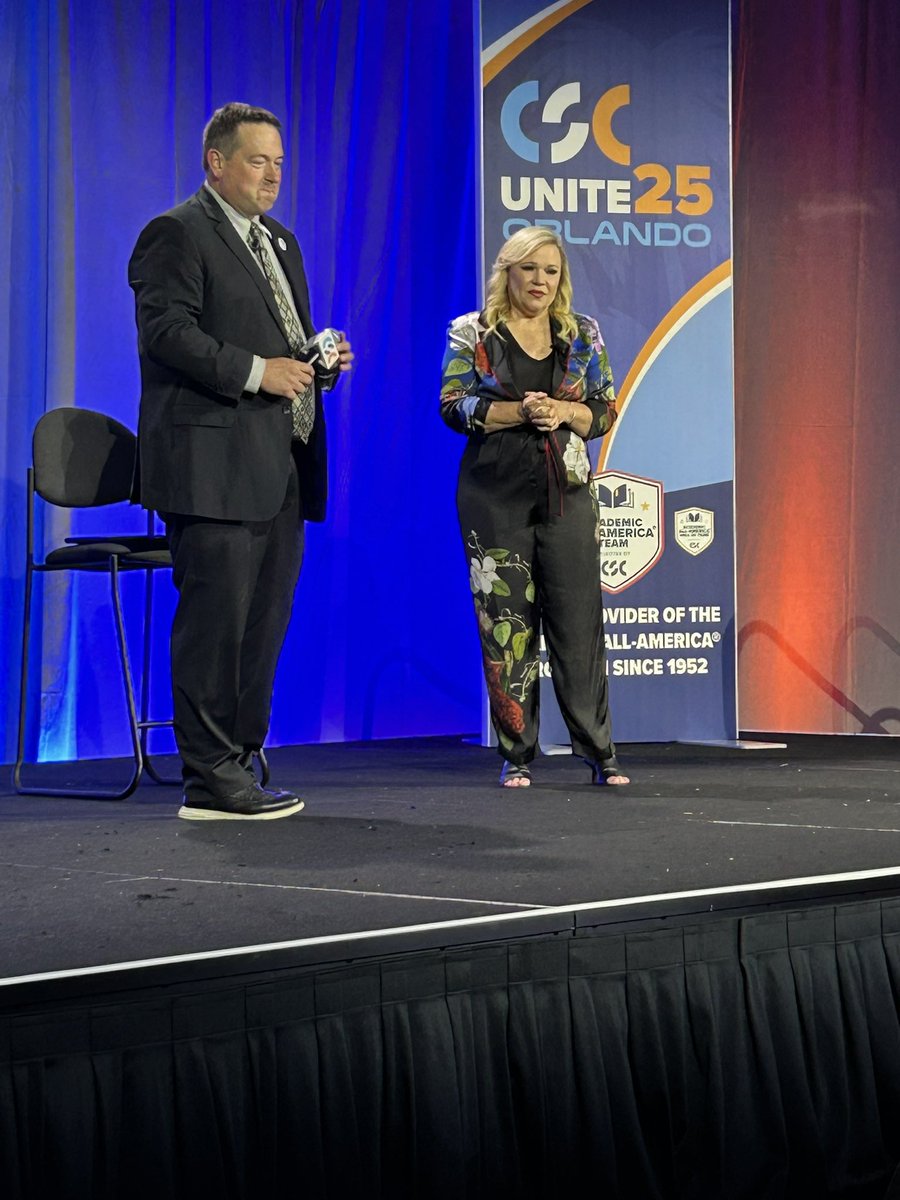 Props to our friend <a href="/sportsiren/">Holly Rowe</a> being recognized with the Keith Jackson Eternal Flame Award last night. While many give our industry lip service, few are bigger supporters of everything do we in athletic communications do than Holly, A very well deserved recognition #CSCUnite25