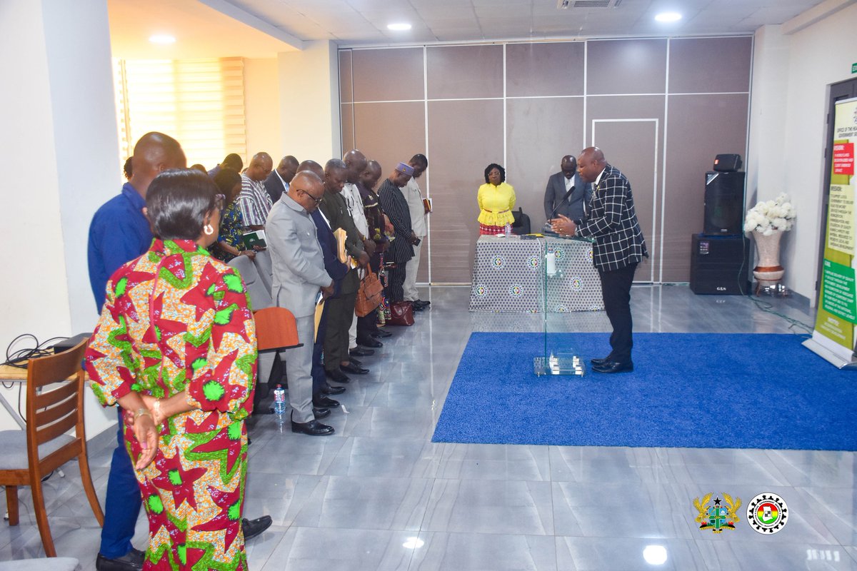 Scenes from the Head of Service, Prof Lord Mensah's engagement with Regional Coordinating Directors.