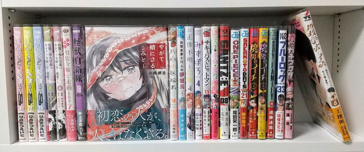 SOKAI_desu's tweet photo. #買った漫画
#漫画好き
｢やがて蛸になるきみと｣
主役の2人の境遇を考えると何か込み上げてくる😢
蛸の描写が凄くて鳥肌🐙
｢死にたがりのエテルノ｣
千景君の言動に少しゾワっとするけど、色々と抱えていそう😖
今後の展開が気になるラブストーリー！(かな？) https://t.co/QwdVsZh5Ij