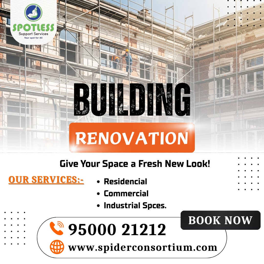 spotless_expert's tweet image. Expert Renovation for a Stronger, Stylish Future.
Upgrade, Restore &amp;amp; Reimagine Your Building Today!
Transform your space with expert building renovation services.
Call Now ---&amp;gt;95000 21212

#BuildingMakeover 
#RenovationSpecialists 
#DreamSpace
