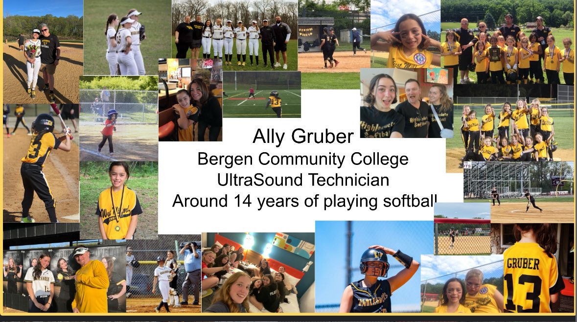 Senior Spotlight Ally Gruber 
Ally is an amazing teammate! She not just focused on her success, but working with her teammates to achieve their goals together. The Highlanders Softball program was lucky to have you! Your dedication and hard work showed. 🥎🖤💛#classof2025