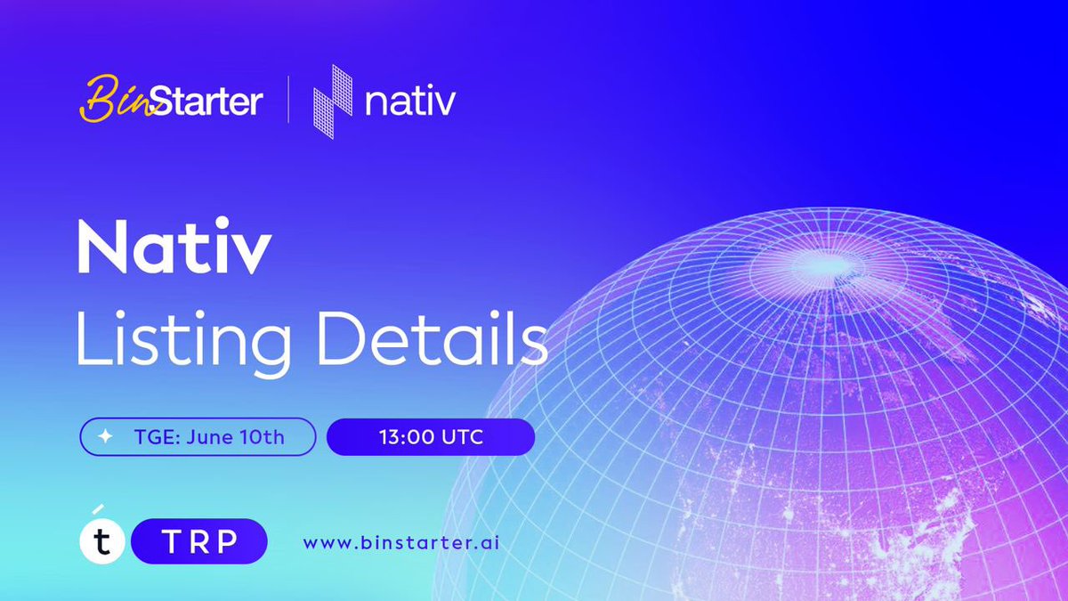 🛎 Important Reminder for #BinStarter Community 🛎

🚀 The $NTV Token Listing is almost here! 🚀

🗓 Listing Time: June 10th, 2025 at 1:00 PM UTC
🕰 Claim Time: June 10th, 2025 at 1:15 PM UTC
🔗 Network: BASE
💱 Exchange: MEXC (mexc.com/exchange/NTV_U…) &amp; Uniswap 
📍 Pair: