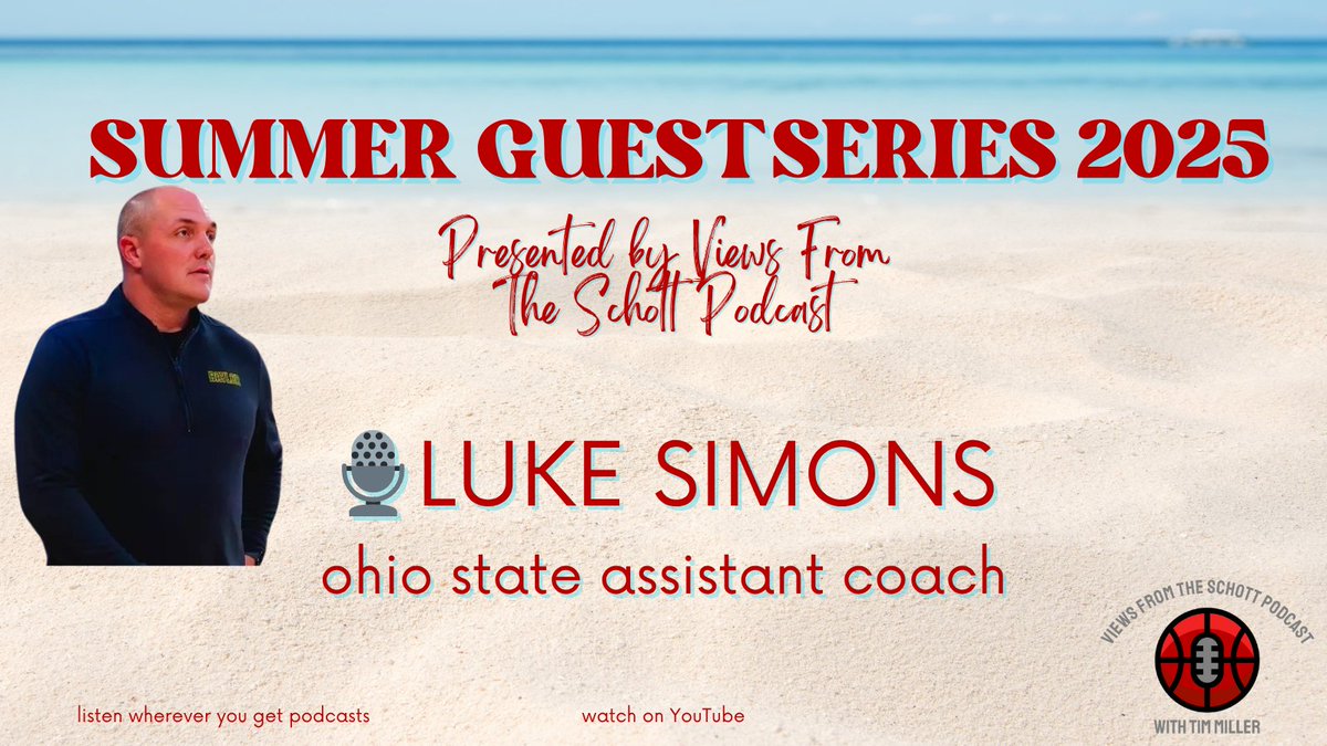 TheSchottPod's tweet photo. 🚨 NEW SHOW ALERT 🚨

Ohio State assistant coach @CoachLSimons joins 👋

His wild journey to coaching 🤯

Life in foreign countries 🧳

Saying yes and the culture in coaching 🤝

Dealing with passionate OSU fans 👀

🔗👇 https://t.co/JemKIsmvh8