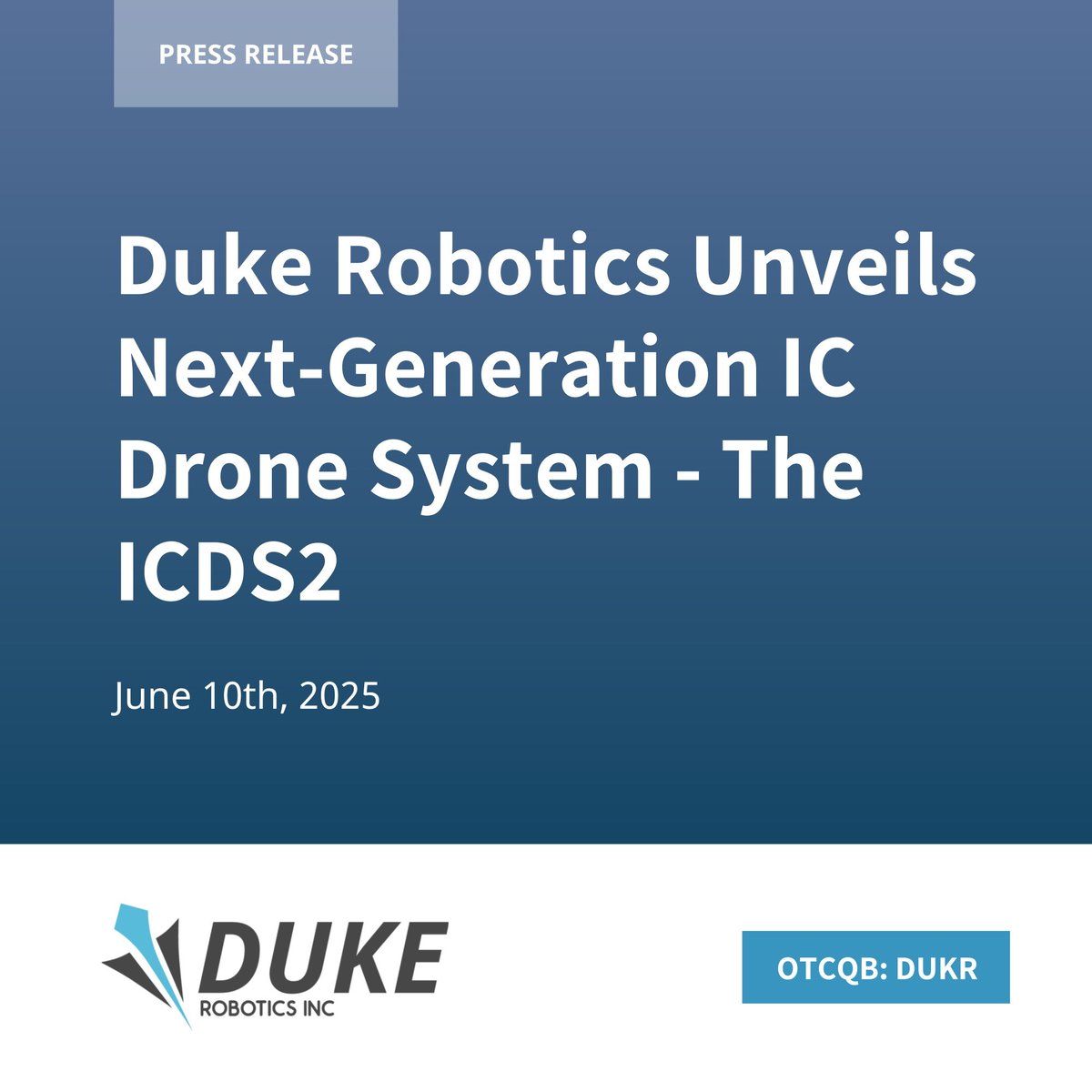 Duke_Robotics's tweet image. $DUKR Duke Robotics Unveils Next-Generation IC Drone System - The ICDS2
Read the Full News Release 👉 globenewswire.com/news-release/2…