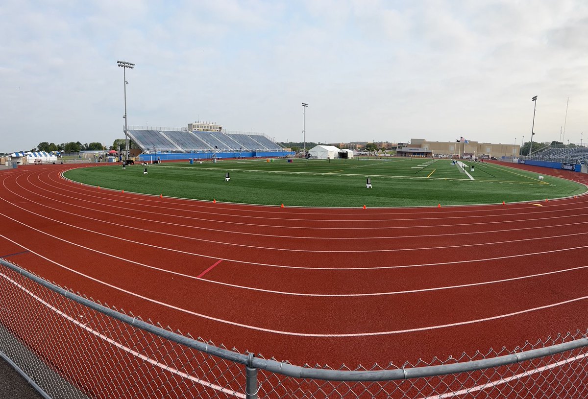 State track meet! The calm before the competition. Rainna jumps at 9:00