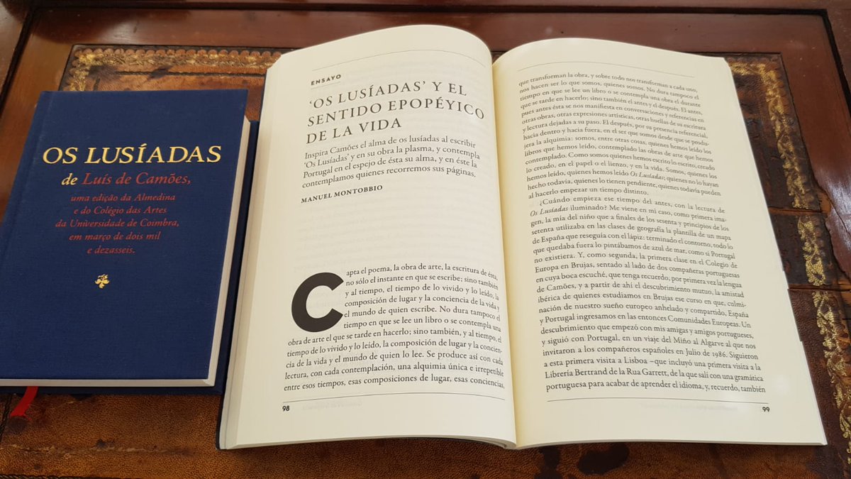 Neste e em todos os dias 10 de Junho, felicitamos os portugueses e as portuguesas pelo seu Dia, que é também o Dia de Camões, e em sua homenagem partilho o meu ensaio "Os Lusíadas y el sentido epopéyico de la vida":

manuelmontobbio.net/actualidad/os-…

#Cartasenlabotella