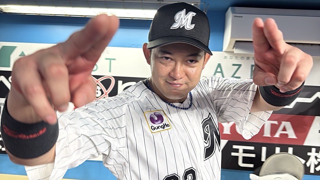 久々に出ましたトシビーム！ #chibalotte #広報 #佐藤都志也