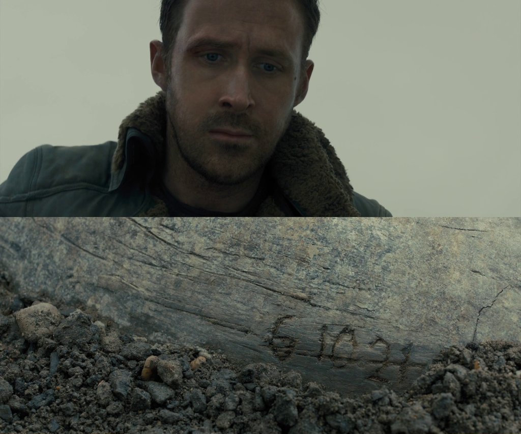 Jun 10th 2021 - #BladeRunner K finds this date carved into a tree at Sapper Morton's protein farm and recognizes it from a childhood memory of a wooden toy horse.

📽️📅 Blade Runner 2049 (2017)